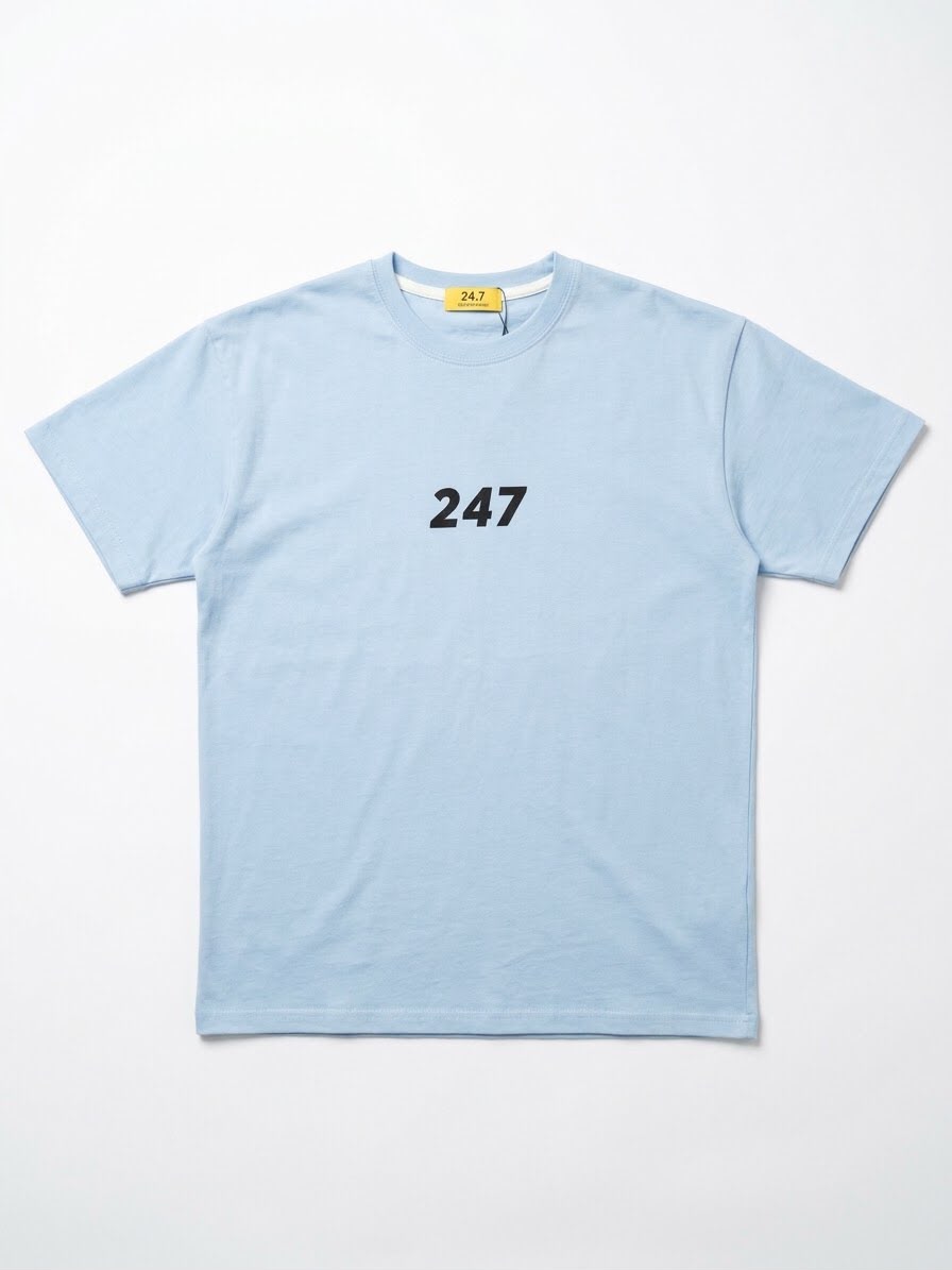 baby blue t-shirt