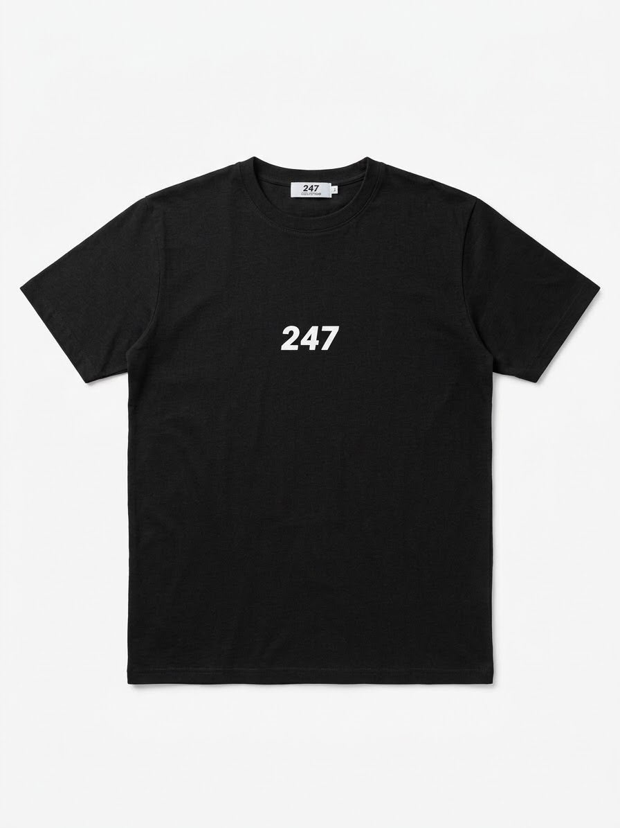 black t-shirt