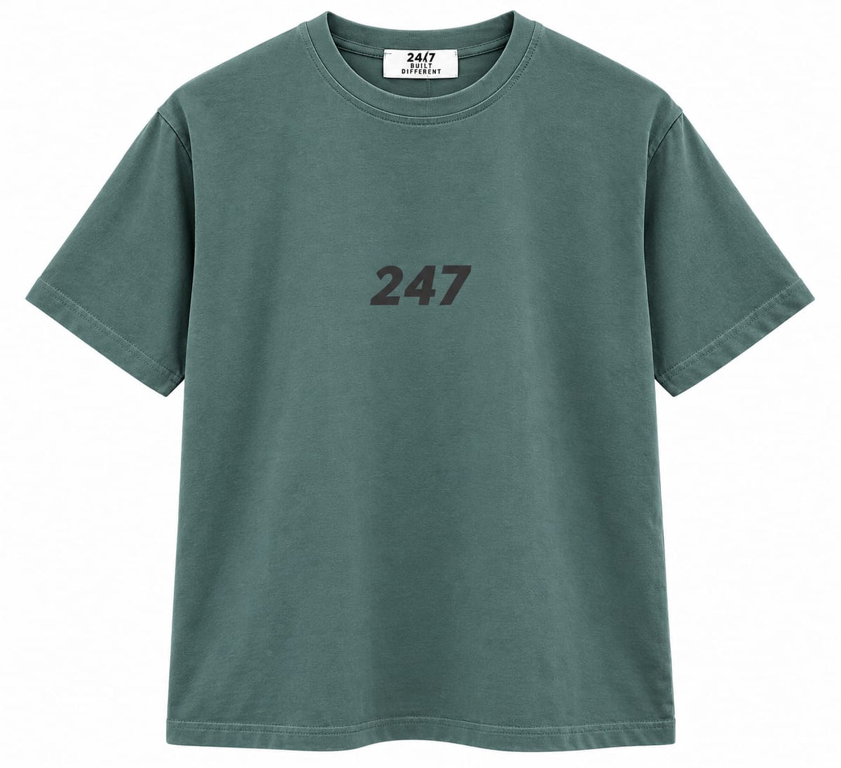 green t-shirt