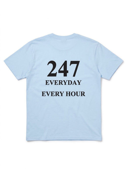 baby blue t-shirt