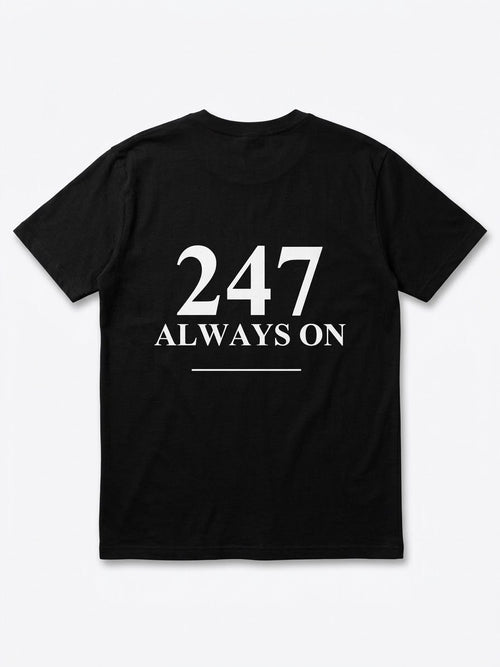 black t-shirt