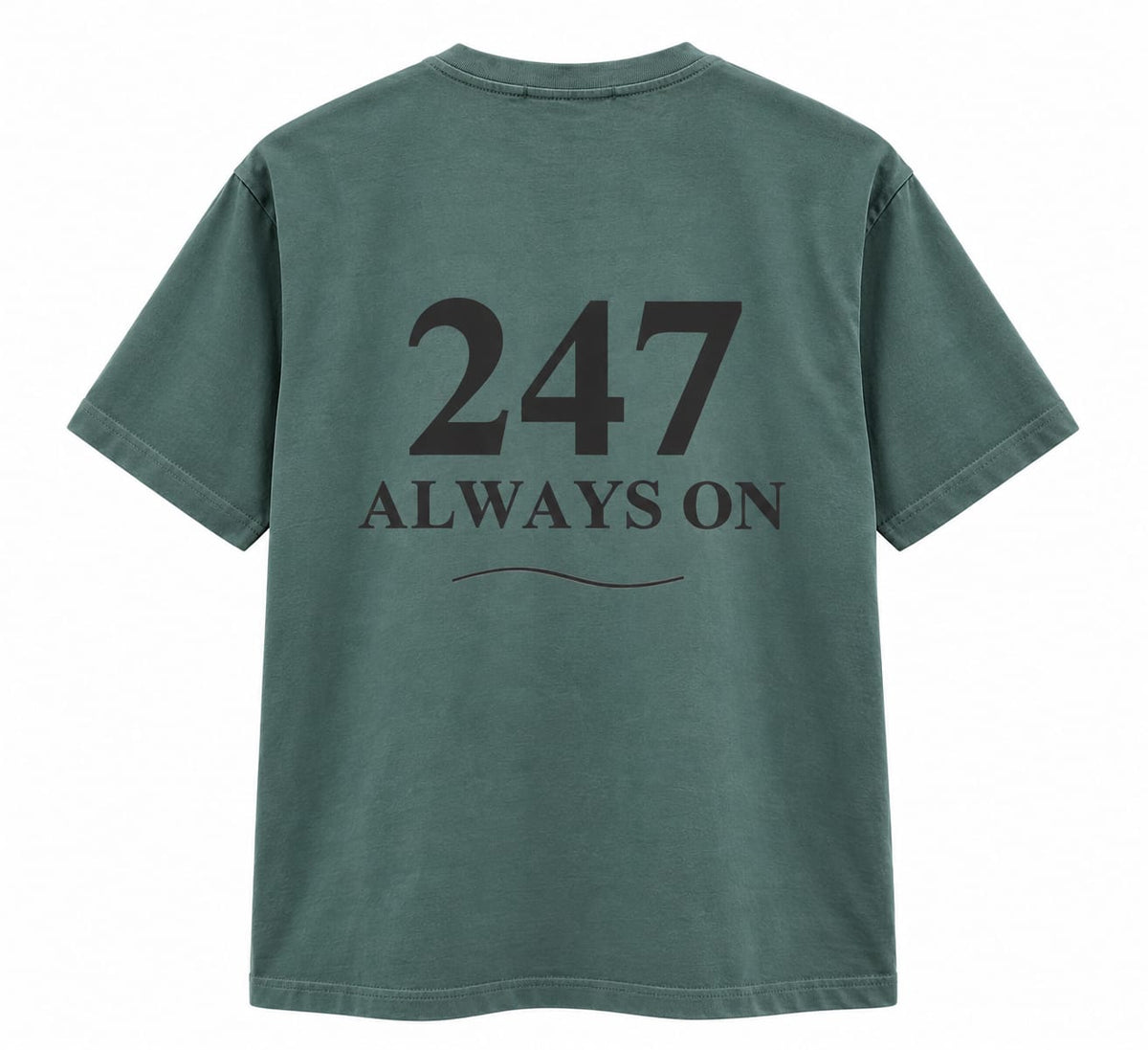 green t-shirt